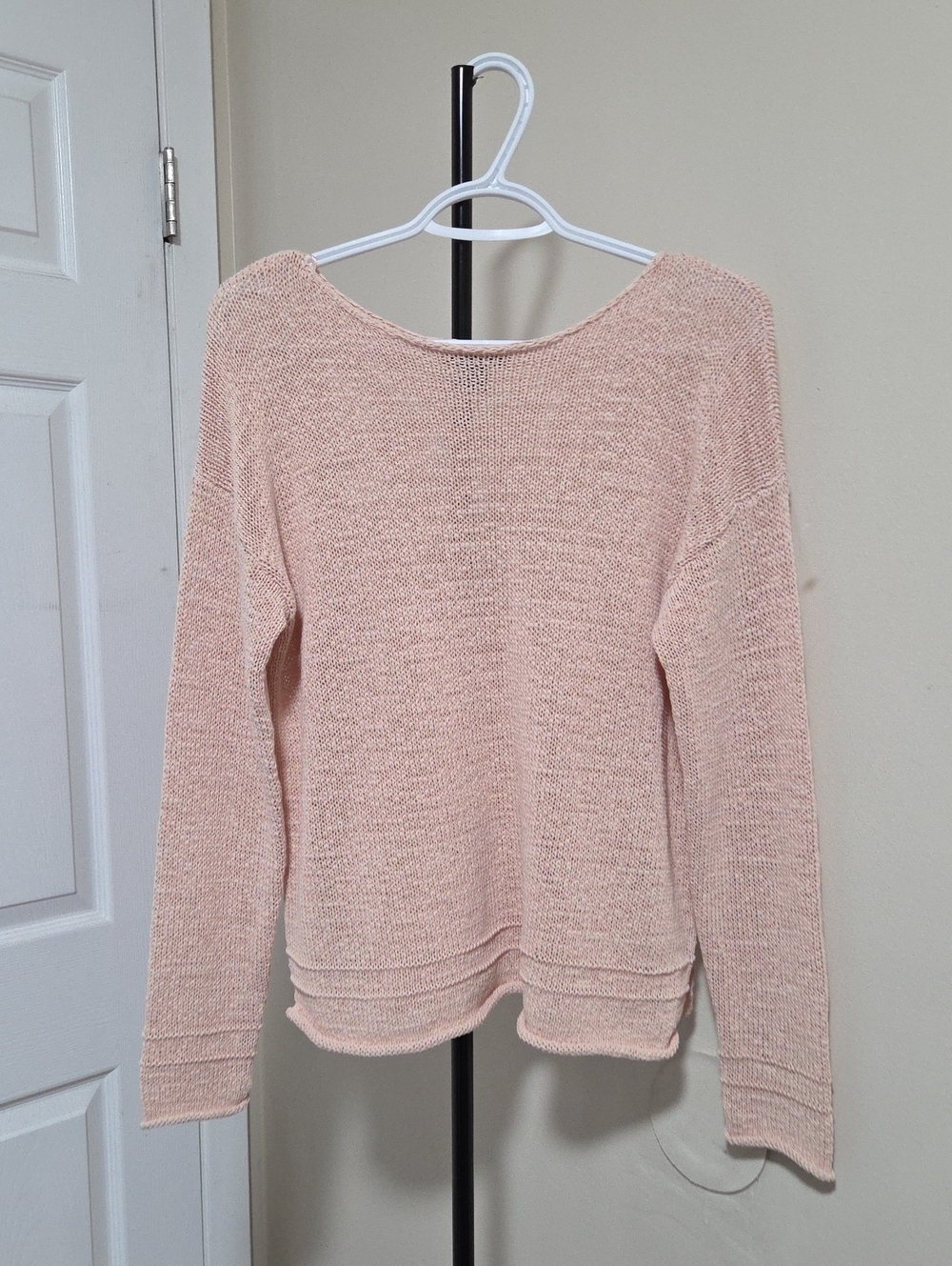 Lord & Taylor Soft Blush Scoop Neck Knit Sweater